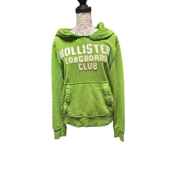 Vintage HOLLISTER GREEN 3D Lettering 1992 School Streetwear Y2K Size Small - Picture 1 of 9